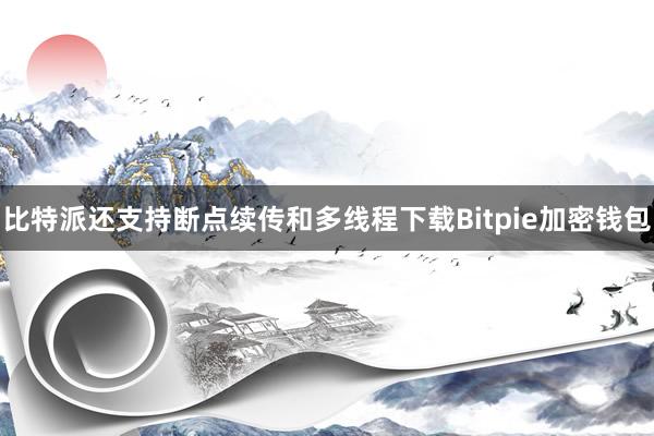 比特派还支持断点续传和多线程下载Bitpie加密钱包