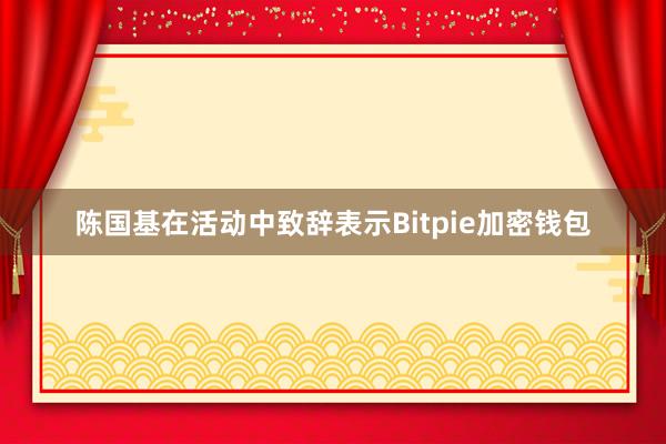 陈国基在活动中致辞表示Bitpie加密钱包