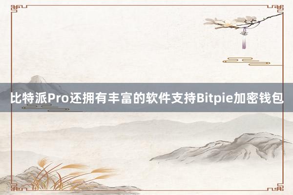 比特派Pro还拥有丰富的软件支持Bitpie加密钱包