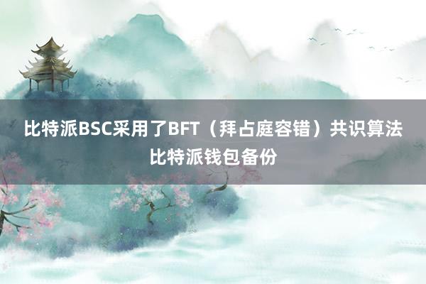 比特派BSC采用了BFT（拜占庭容错）共识算法比特派钱包备份