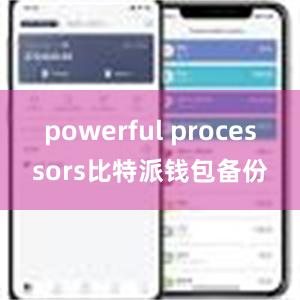 powerful processors比特派钱包备份